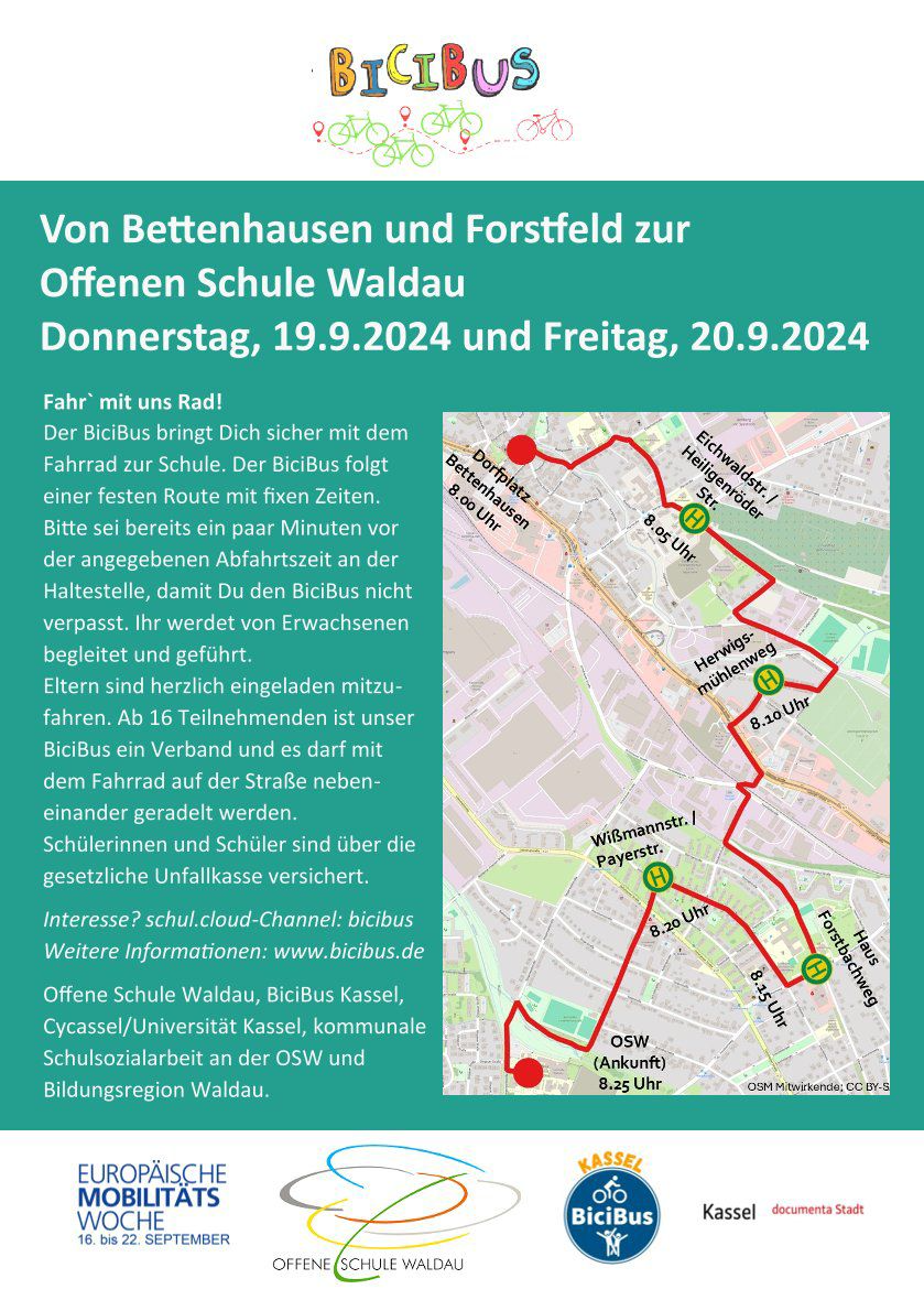 Neuer BiciBus zur Offenen Schule Waldau